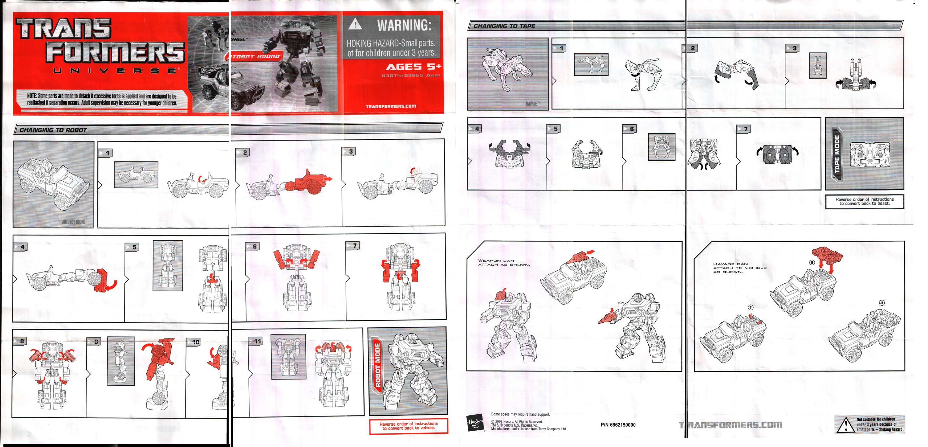 Deluxe Class Autobot Hound with Ravage (Transformers, Universe 2